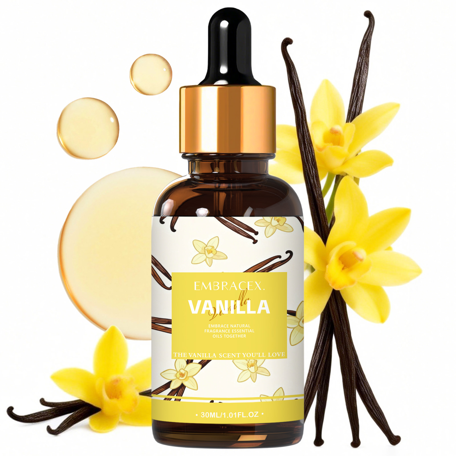 Sandalwood Perfume Oil - 30ml Vanilya Esansiyel Yağı Difüzörler İçin