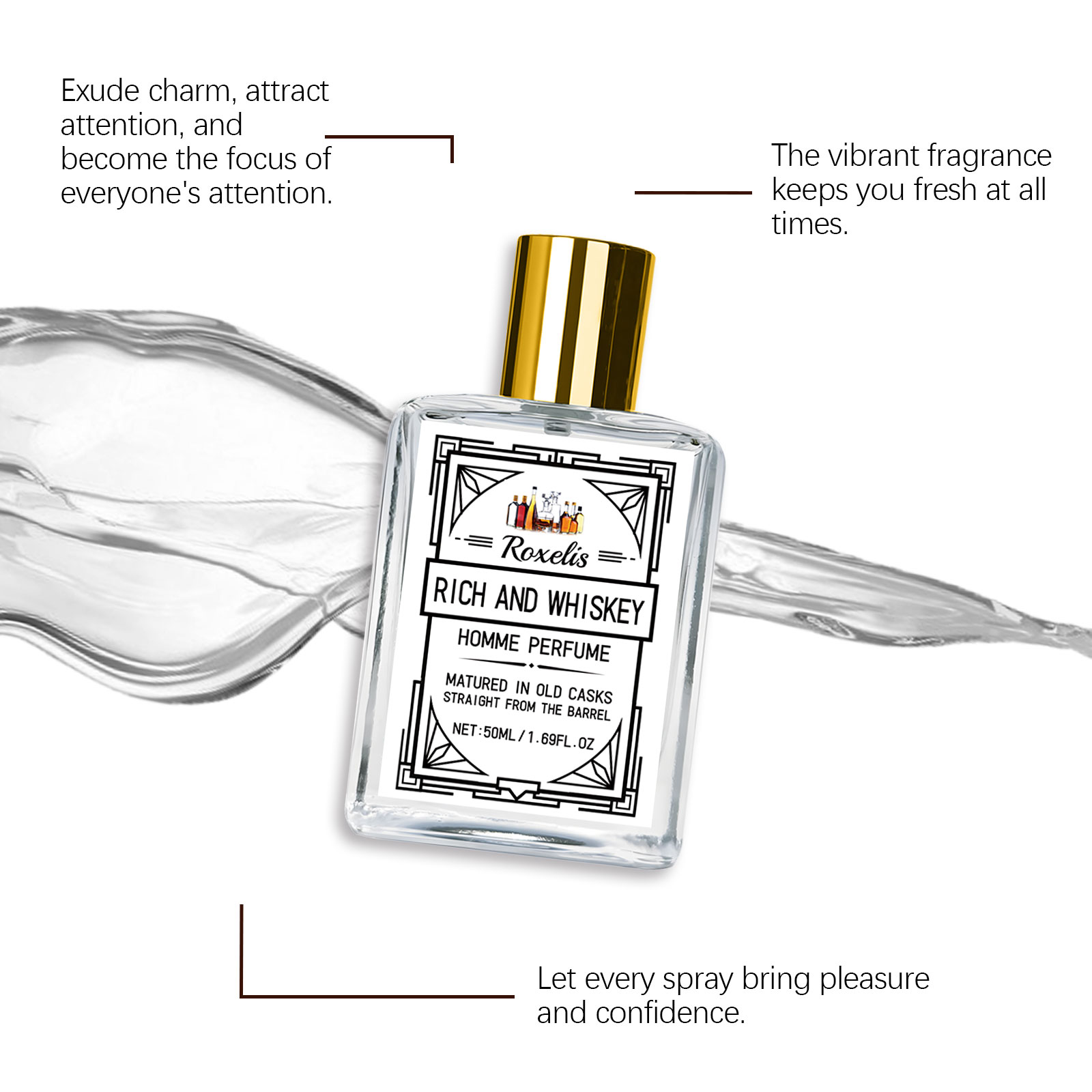 Roxelis 50ml Charm Whisky Erke - Vanilla Perfume Oil incelemesi ve fiyatı